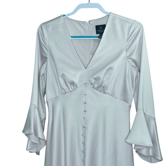 ⭐ 🔥 50% OFF SALE — FINAL PRICE Adrianna Papell Pink Satin Dress Formal Sz 4 NWT - Picture 8 of 15